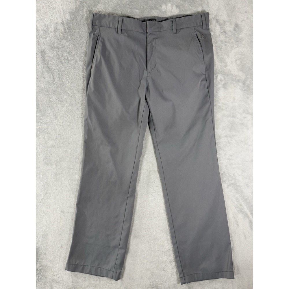Adidas Pants Men's 34x32 Grey 3 Stripe‎ Performance Golf
